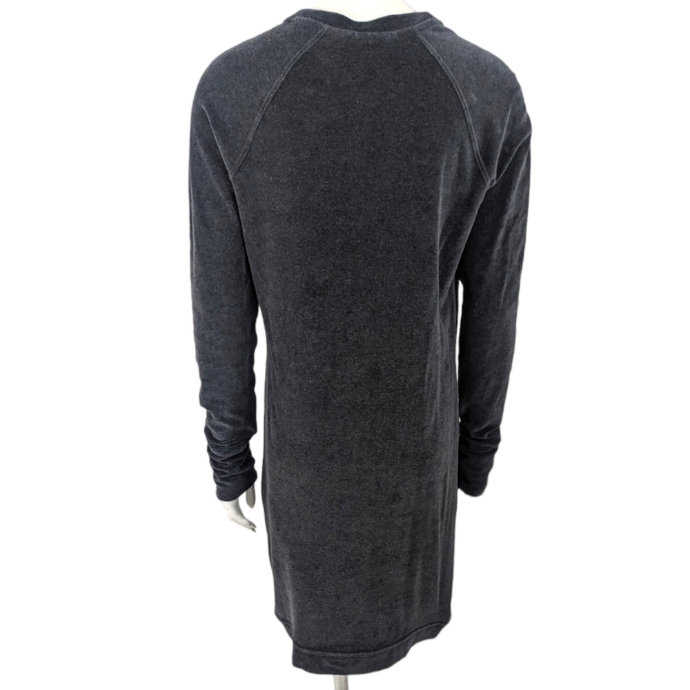 Athleta Cross Cross Velour Sweater Dress Womens Medium Grey Long Sleeve Pullover - Picture 5 of 12